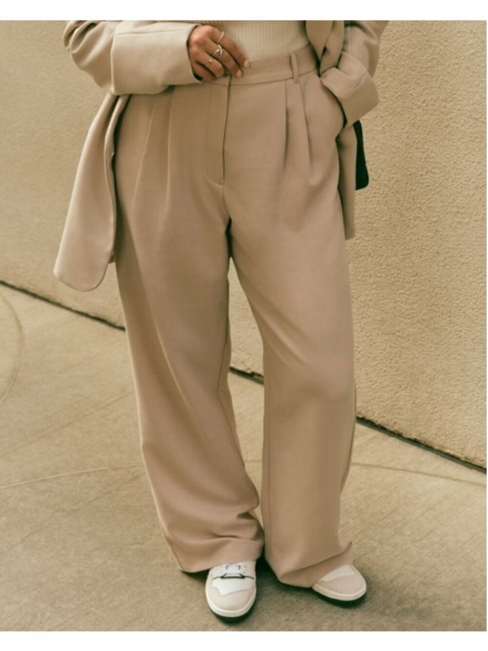 ABERCROMBIE & FITCH sloane tailored high rise wide leg pants size 34 LONG
